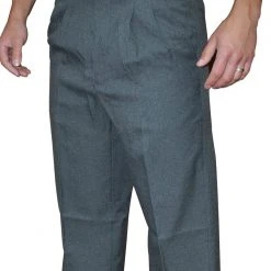 Smitty Expander Waistband Pleated Style Pant Charcoal Grey: Base, Plate Or Combo