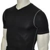 Compression Gear & Under Garments Smitty Black Compression Short Sleeve V-Neck Shirt