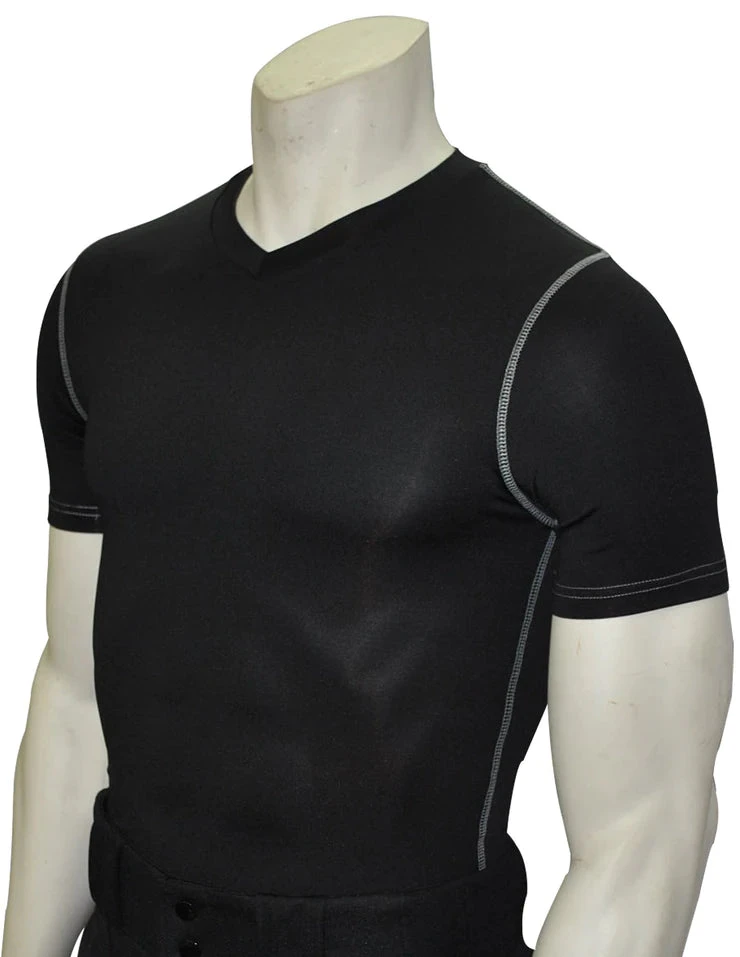 Compression Gear & Under Garments Smitty Black Compression Short Sleeve V-Neck Shirt 1 Compression Gear & Under Garments Smitty Black Compression Short Sleeve V-Neck Shirt