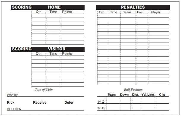 Stripes Plus Large Foldable Football Game Card 2 Stripes Plus Large Foldable Football Game Card