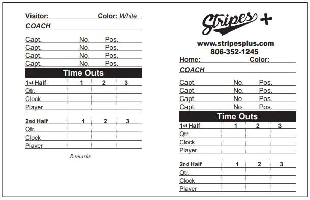 Stripes Plus Large Foldable Football Game Card 1 Stripes Plus Large Foldable Football Game Card