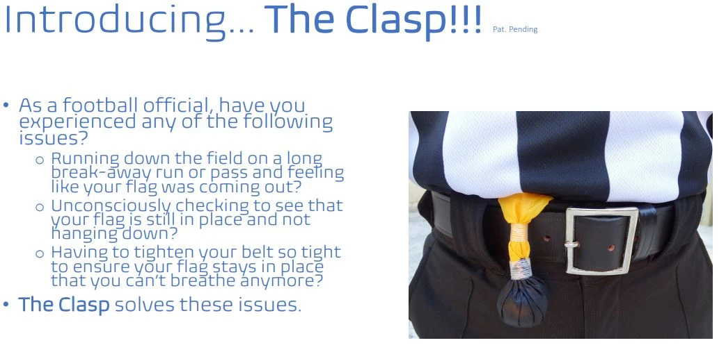 The Clasp - Football Penalty Flag Clip 2 The Clasp - Football Penalty Flag Clip