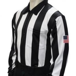 Smitty 2 1/4" Stripe Long Sleeve Football Shirt W/Flag On Sleeve