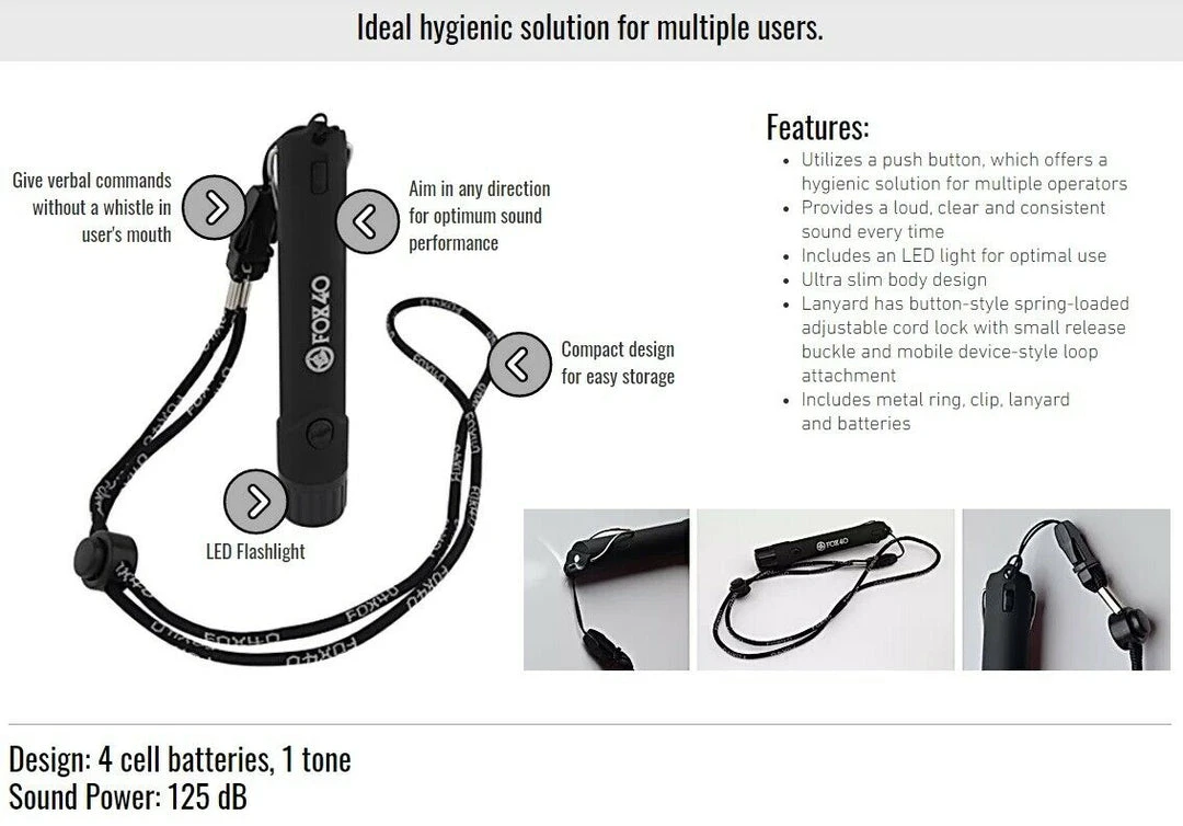 Whistles & Lanyards Fox 40 Mini Electronic Whistle 3 Whistles & Lanyards Fox 40 Mini Electronic Whistle